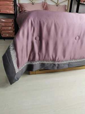 Одеяло с Мережкой из ткани Тенсель - Розовое