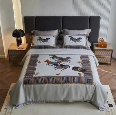 Набор постельного белья сатин де люкс с Одеялом Hermes Рио