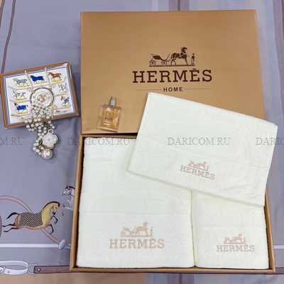 Набор Полотенец Hermes из 3-х штук Шампань