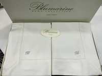 Постельное белье  Blumarine из ткани Тенсель c батистовой вставкой Белое