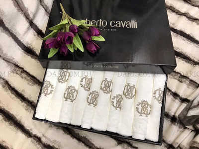 Набор полотенец - салфеток Roberto Cavalli - Элегия ( шампань)