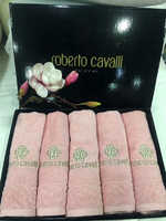 Набор полотенец Roberto Cavalli с вышивкой " Элит" розовое