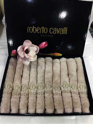 Набор салфеток Roberto Cavalli с вышивкой -  Элит - БЕЖЕВОЕ из 10 штук